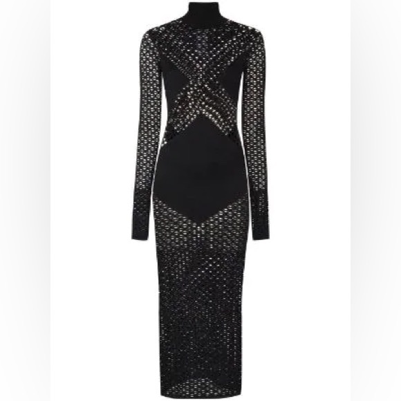 Dion Lee Dresses & Skirts - Dion Lee Black Long Sleeve Maxi Dress with Sheer Cutouts